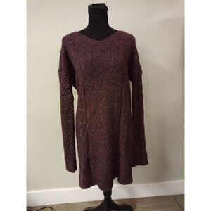 American Eagle Outfitters Women's Burgundy Mini Sweater Dress Size Mediu…